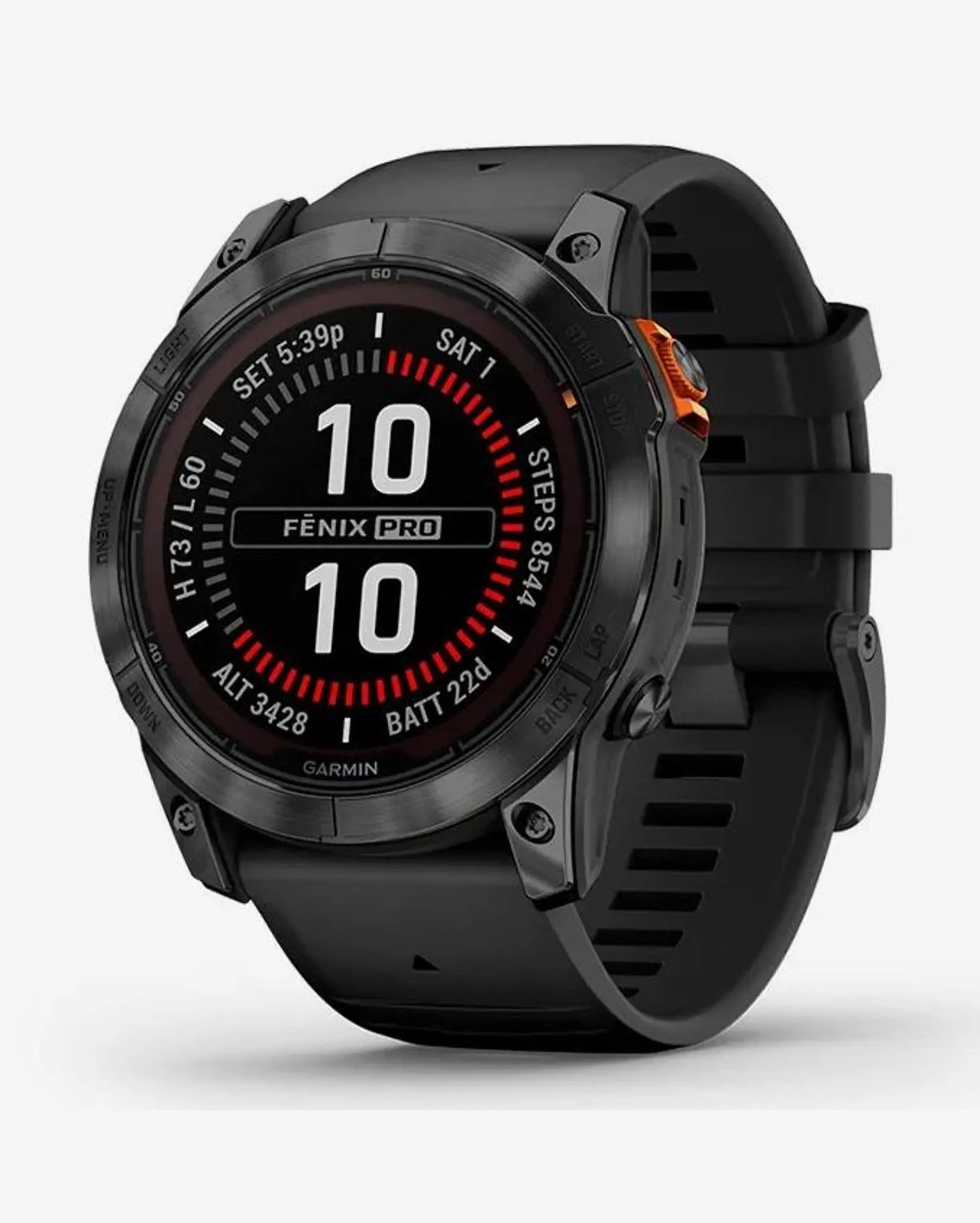 Garmin Fenix 7X Pro Solar Edition, dunkelgrau, schwarzes Armband