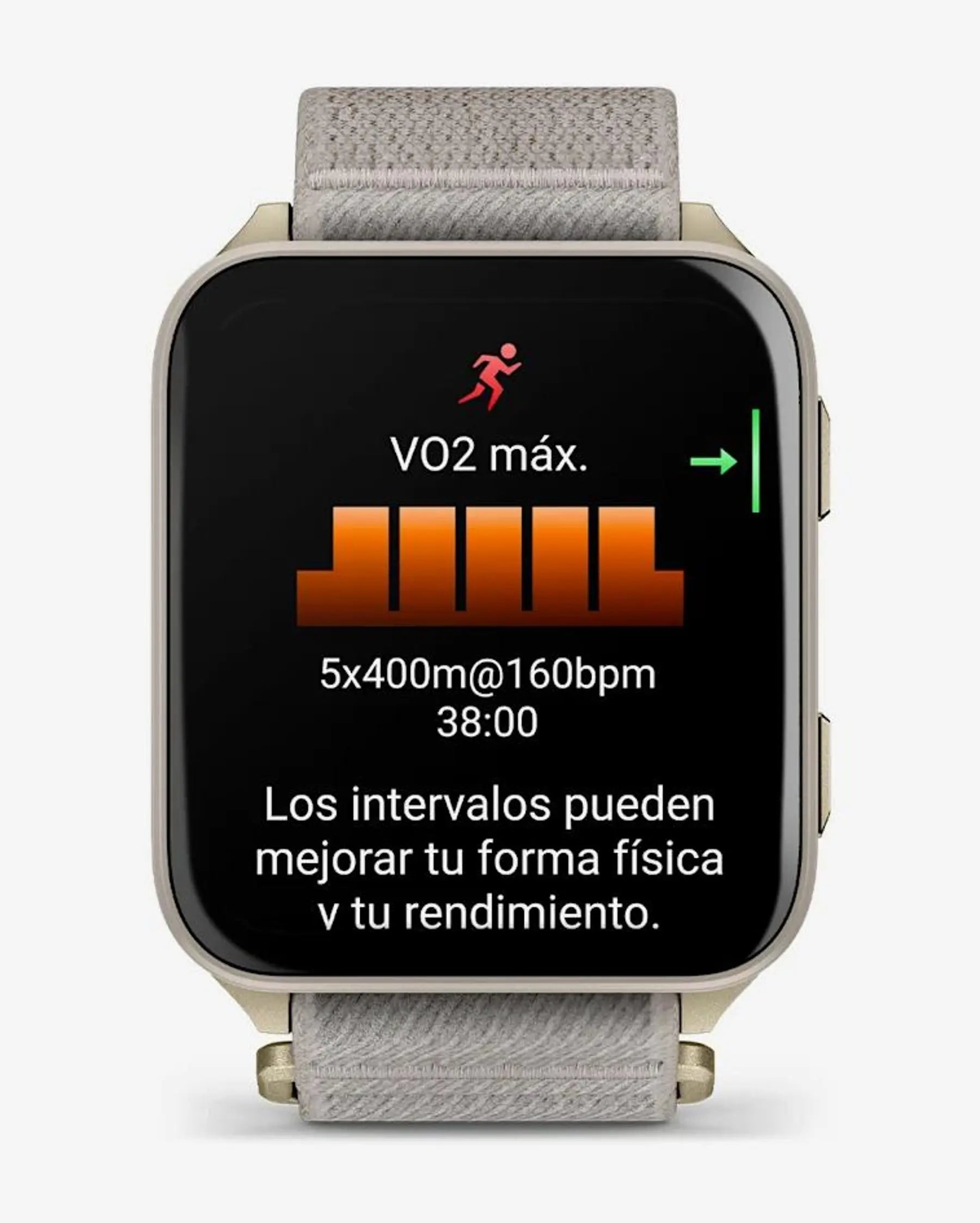 Garmin Venu X1 Gold mit grauem Armband