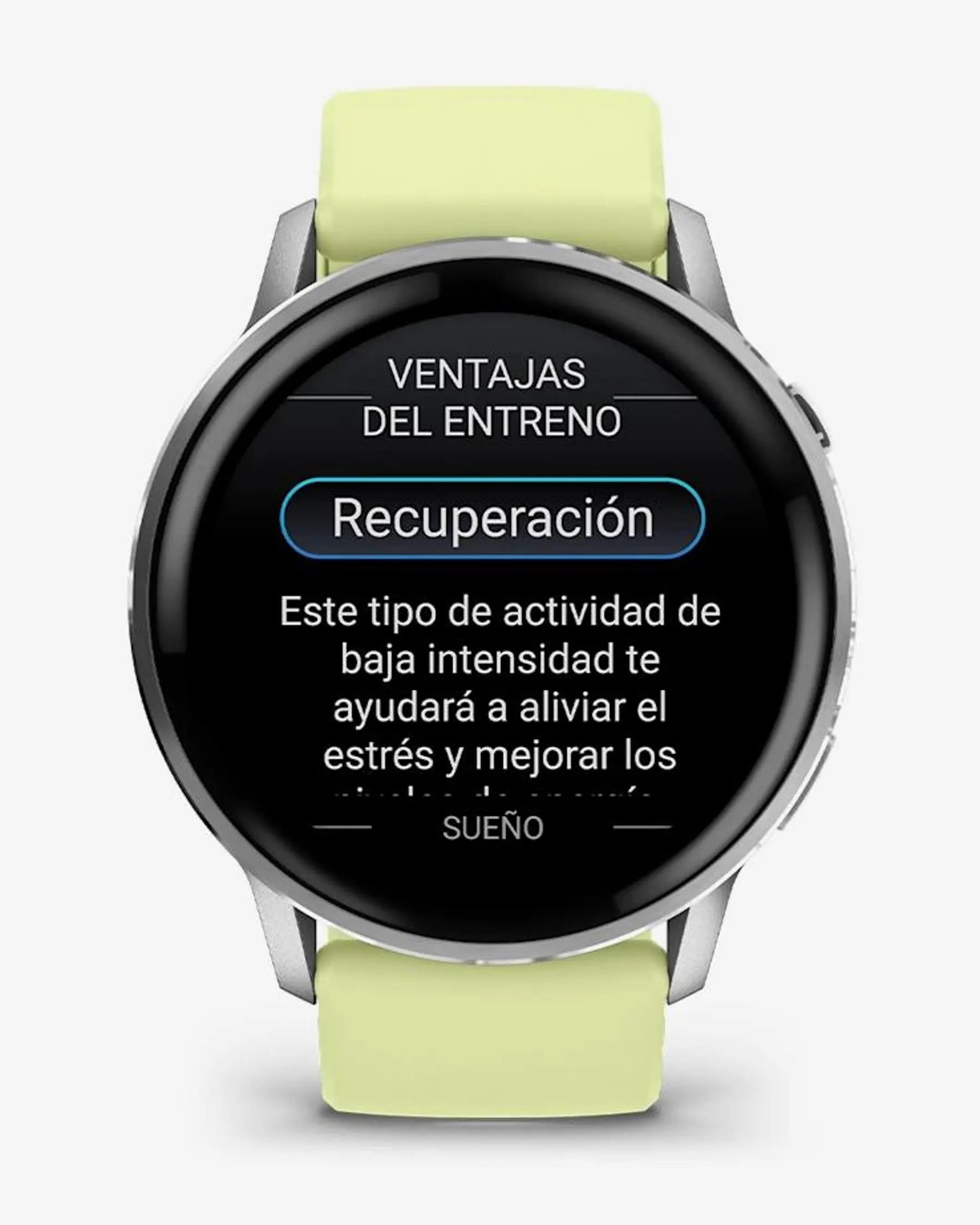 Garmin Venu 4 – 45 mm Silber mit gelbem Armband
