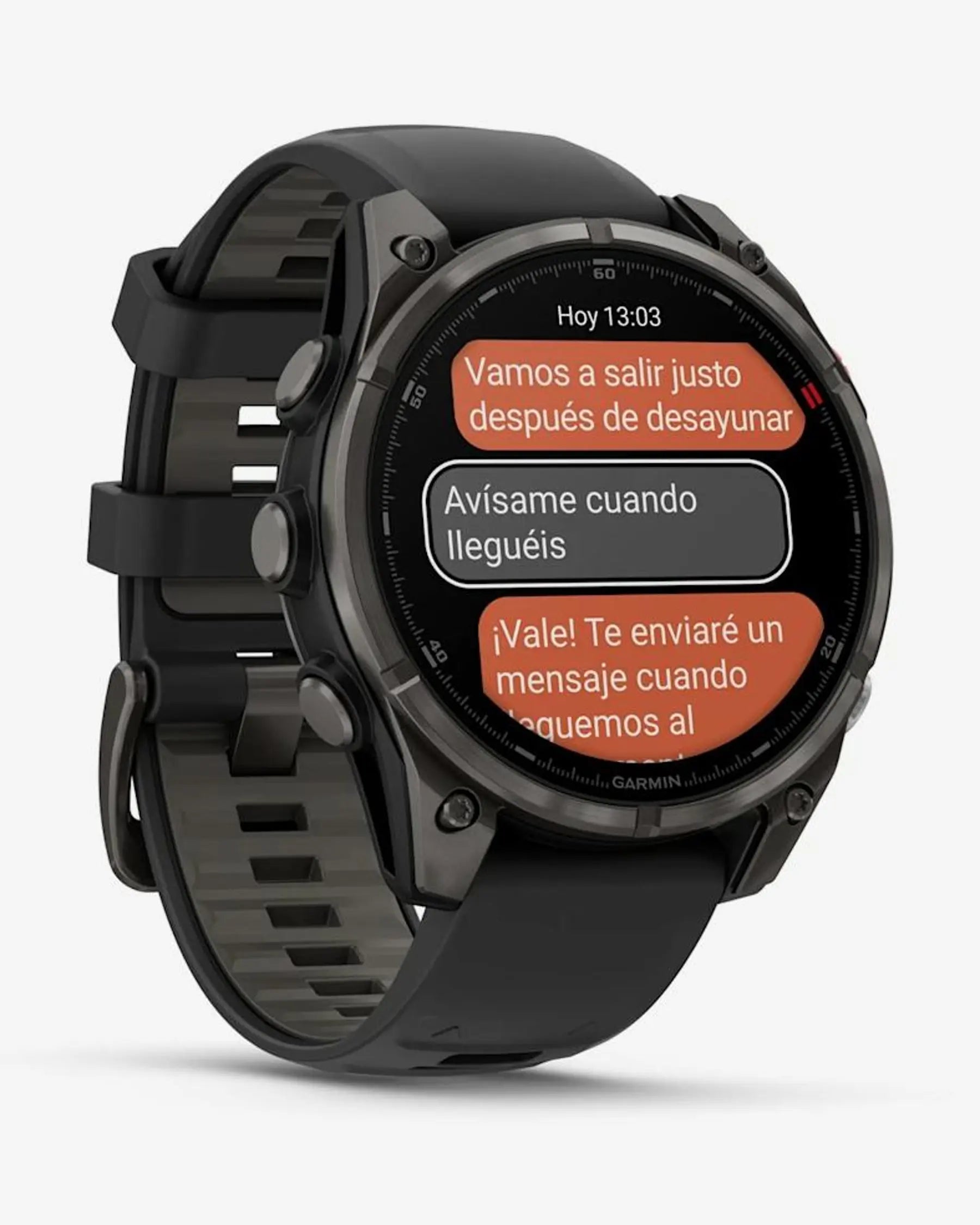 Garmin Fenix 8 Pro AMOLED Saphirglas 47 mm, Titan, Carbongrau, Schwarzes Armband