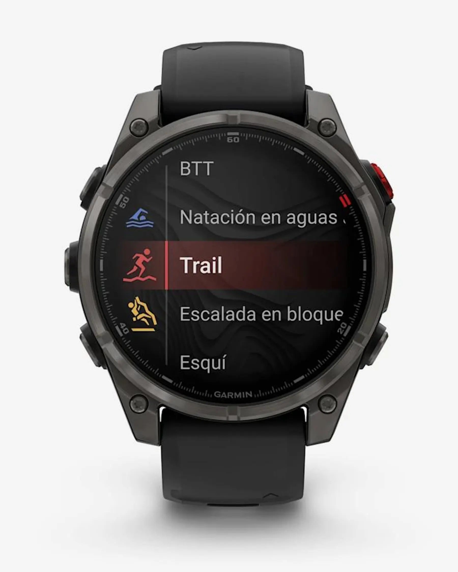 Garmin Fenix 8 Pro AMOLED Saphirglas 47 mm, Titan, Carbongrau, Schwarzes Armband
