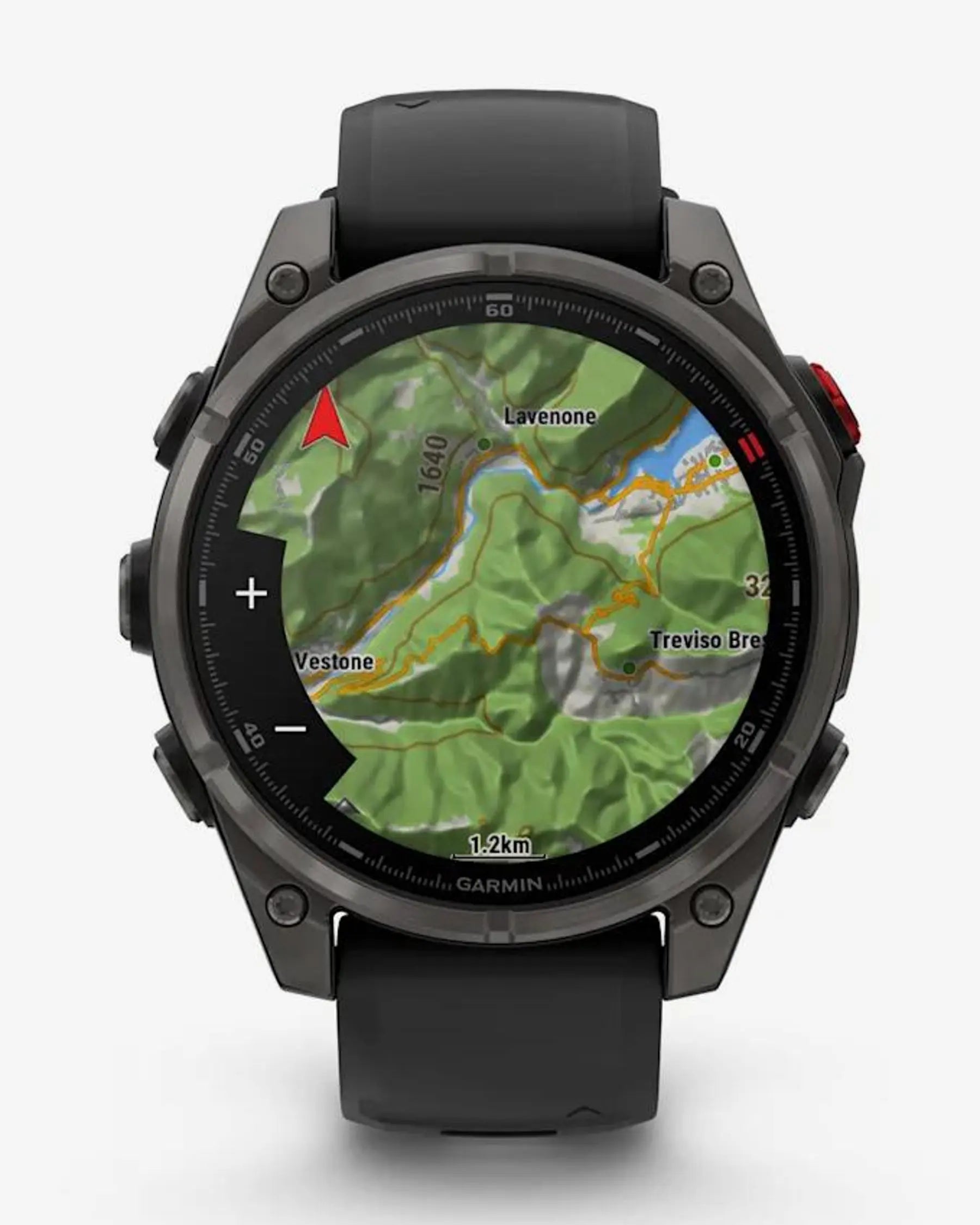 Garmin Fenix 8 Pro AMOLED Saphirglas 47 mm, Titan, Carbongrau, Schwarzes Armband