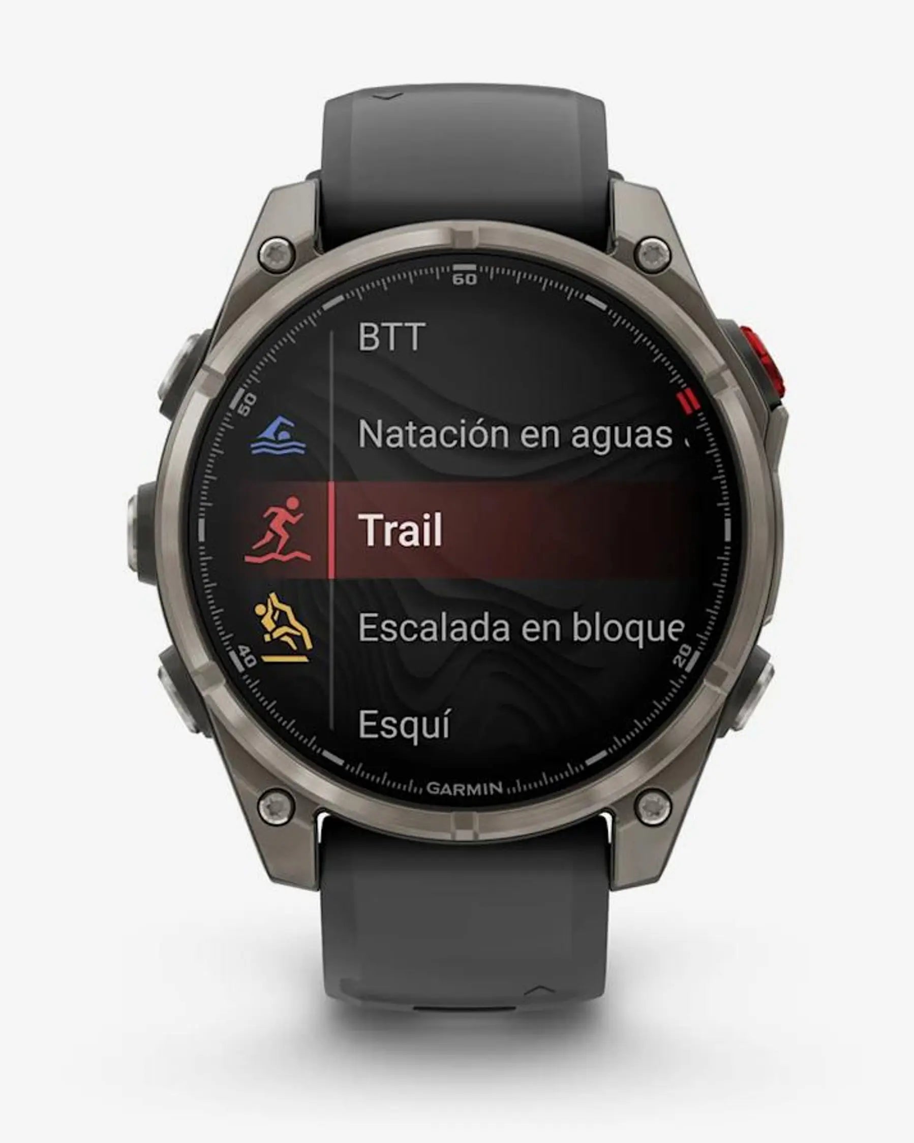 Garmin Fenix 8 Pro AMOLED Saphirglas 47 mm, Titangrau, Silber, Schwarz, Graues Armband