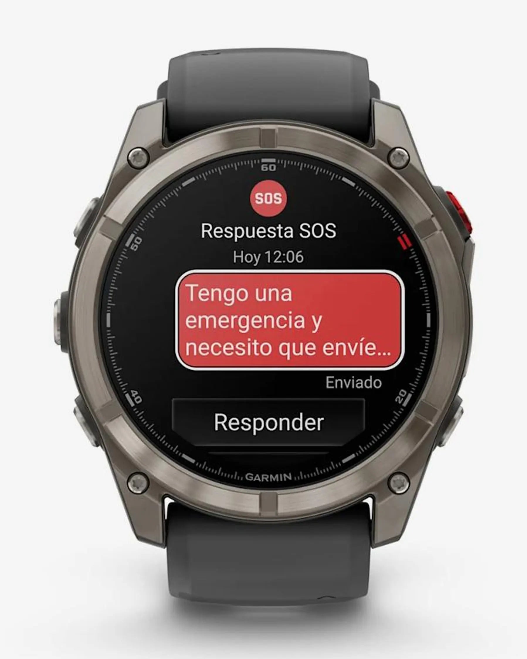 Garmin Fenix 8 Pro AMOLED Sapphire 51 mm in Titangrau-Silber mit schwarz-grauem Armband
