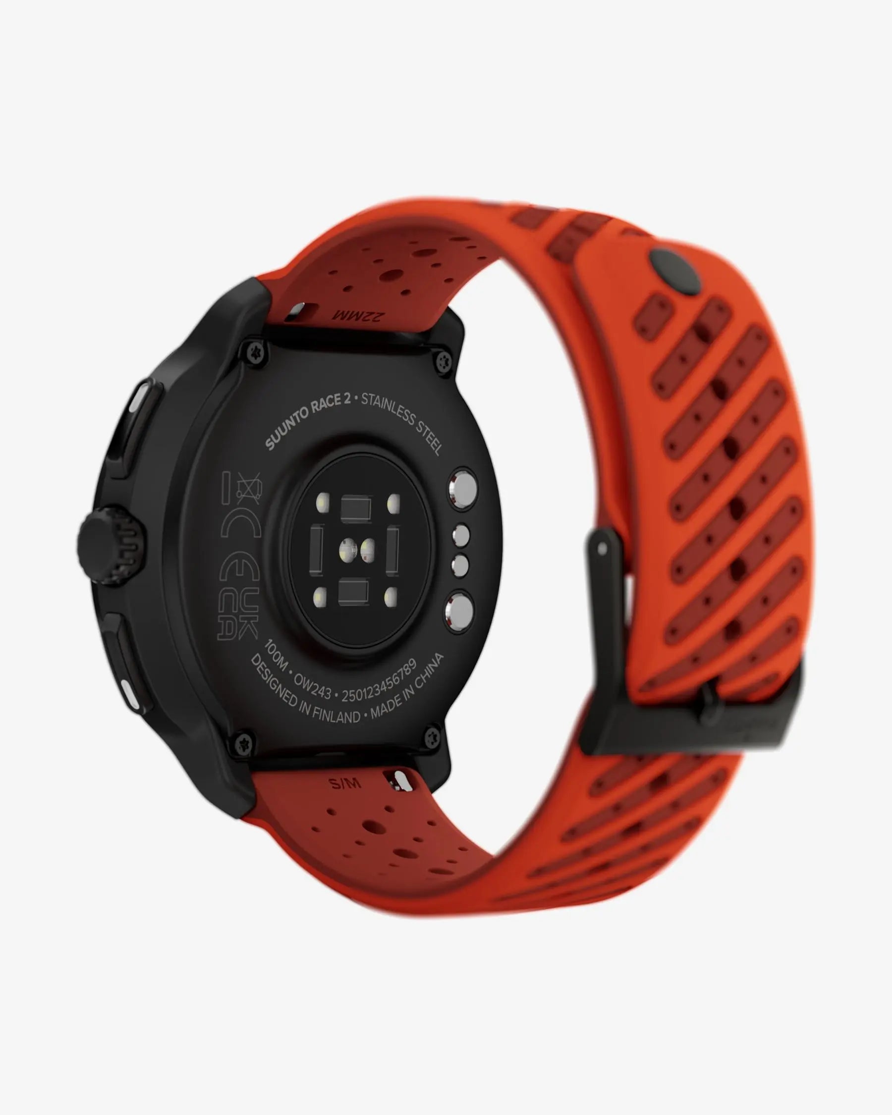 Suunto Race 2 Edelstahl in Korallenorange