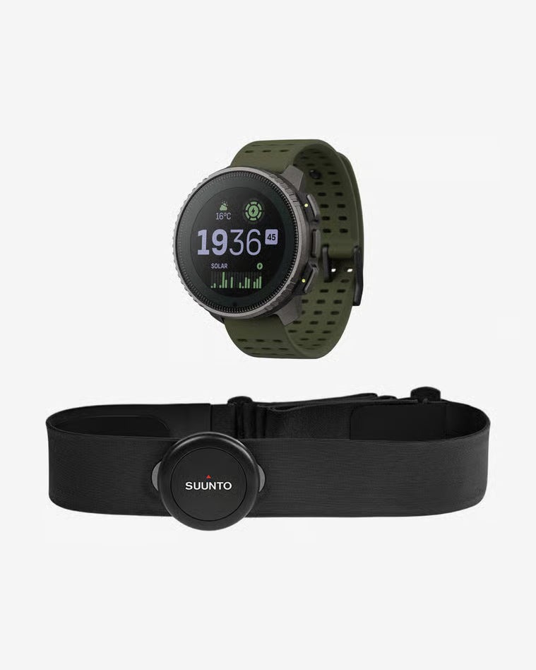 Suunto Vertical Titanium Solar Grün + Suunto Smart Herzfrequenzgurt