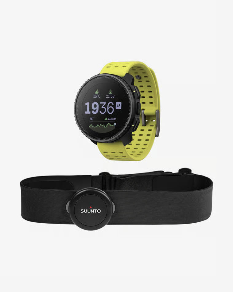 Suunto Vertical Gelb GPS-Smartwatch 49 mm mit Suunto Smart Heart Rate Belt