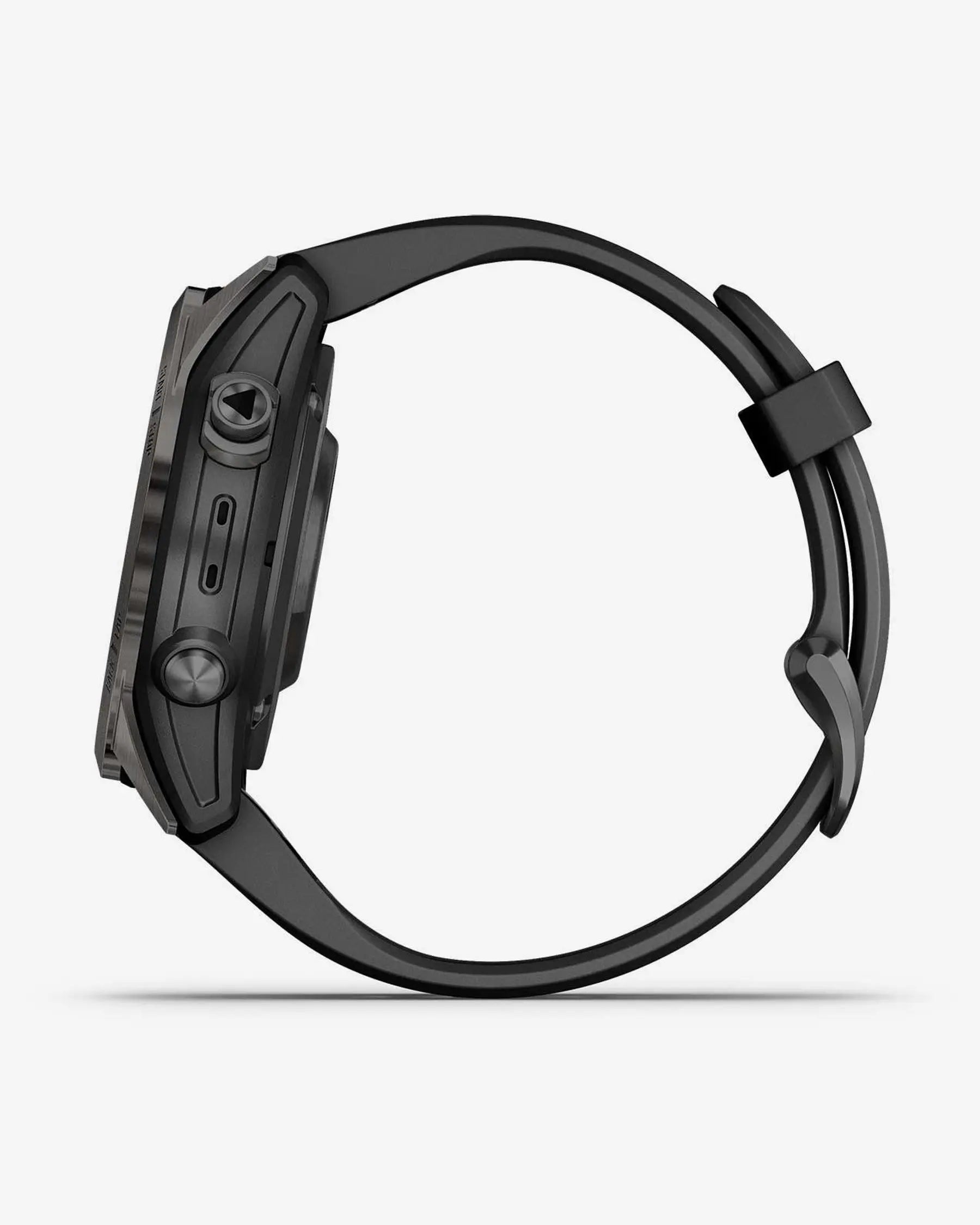 Garmin Fenix 7S Pro Saphir Solar Titan Carbon Grau Schwarzes Armband
