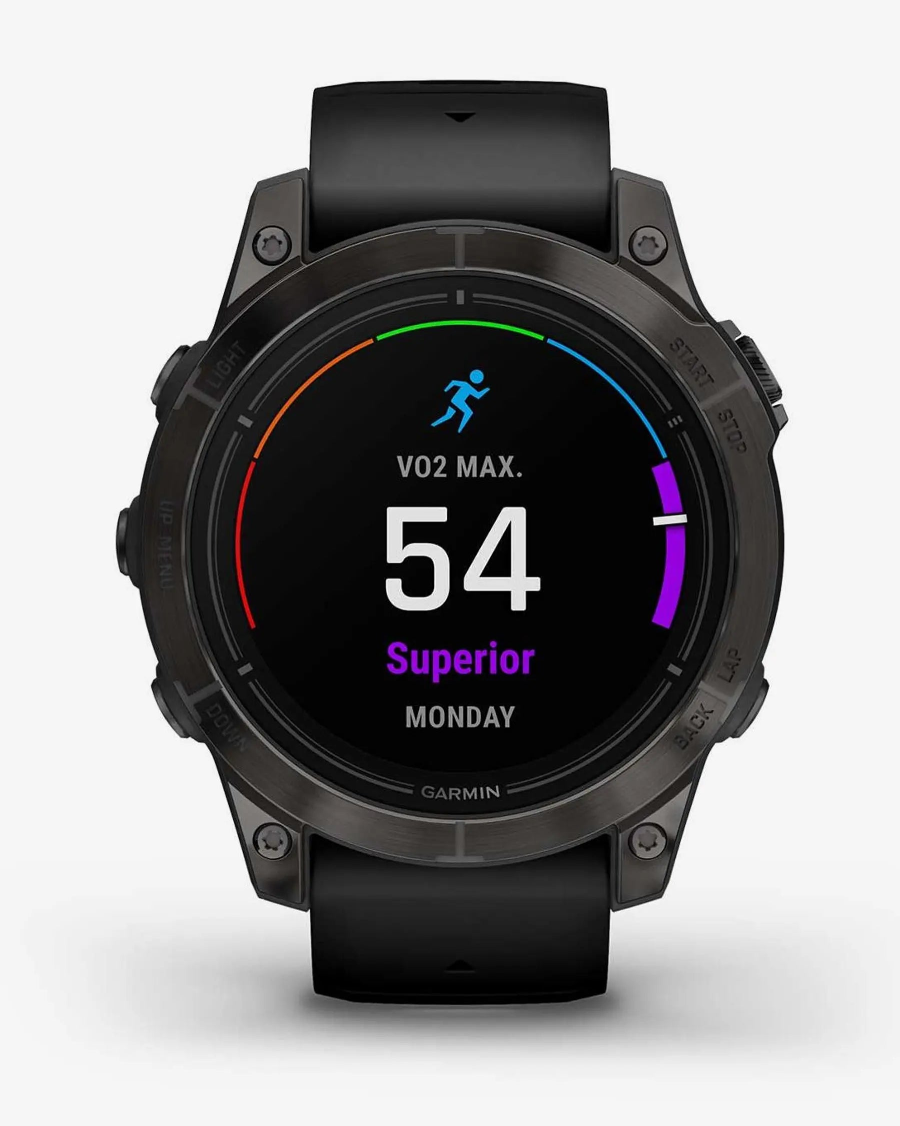 Garmin EPIX 2 PRO Saphirglas, 47 mm, Titan DLC, Carbongrau, Schwarzes Armband