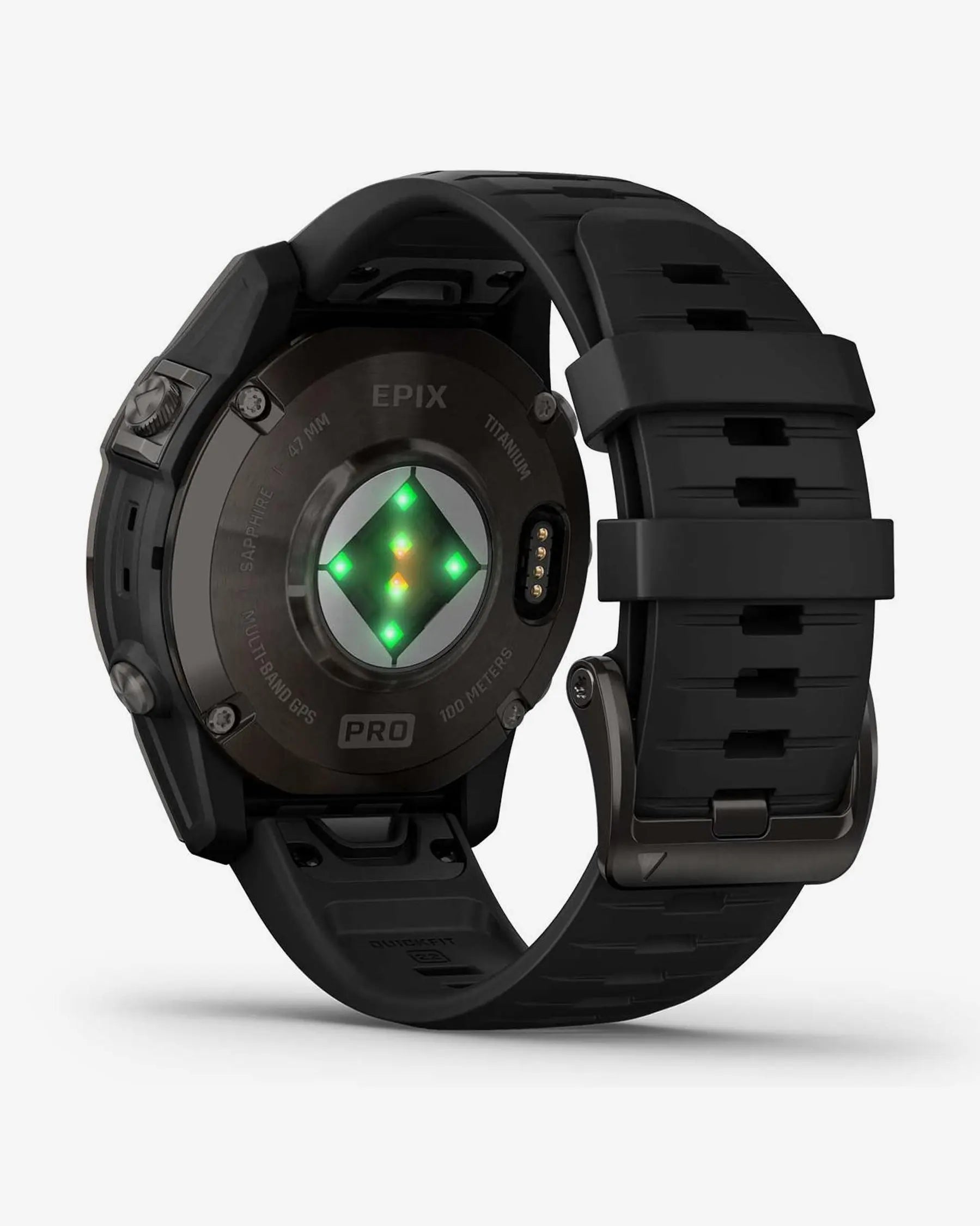 Garmin EPIX 2 PRO Saphirglas, 47 mm, Titan DLC, Carbongrau, Schwarzes Armband