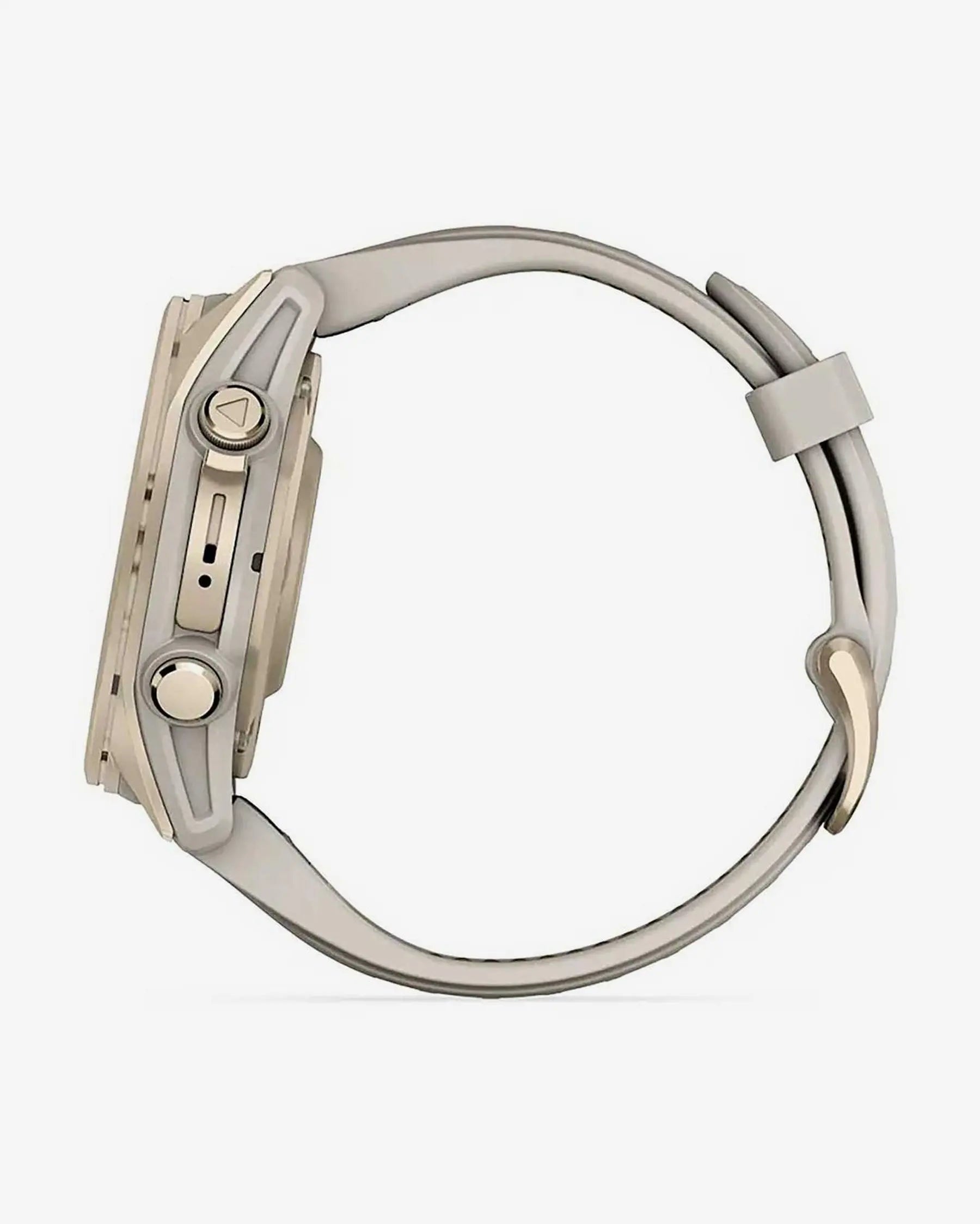 Garmin Fenix 8 AMOLED Saphirglas 43 mm Gold mit beigem Armband