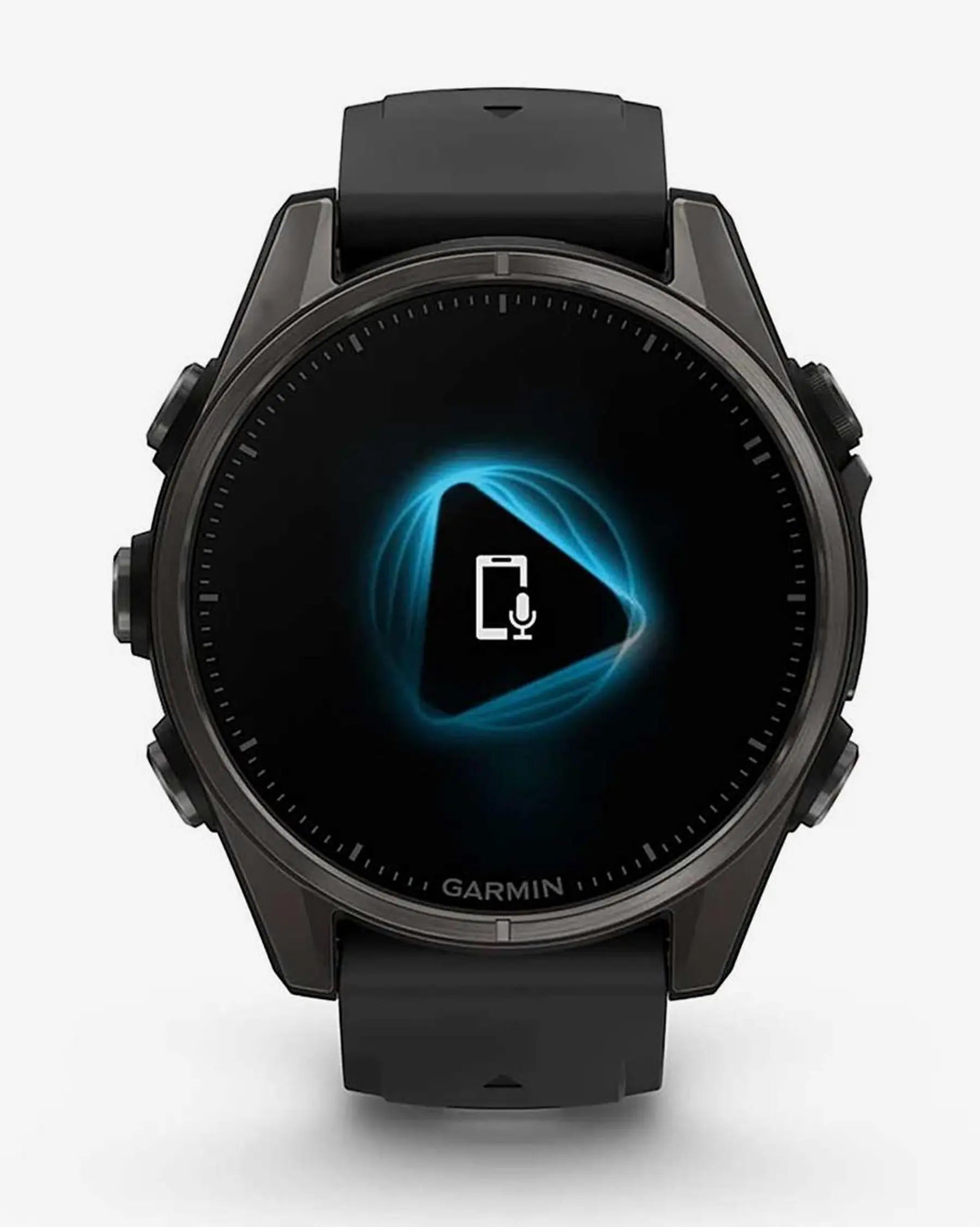 Garmin Fenix 8 AMOLED Saphirglas 43 mm Titan Carbon Grau Schwarzes Armband