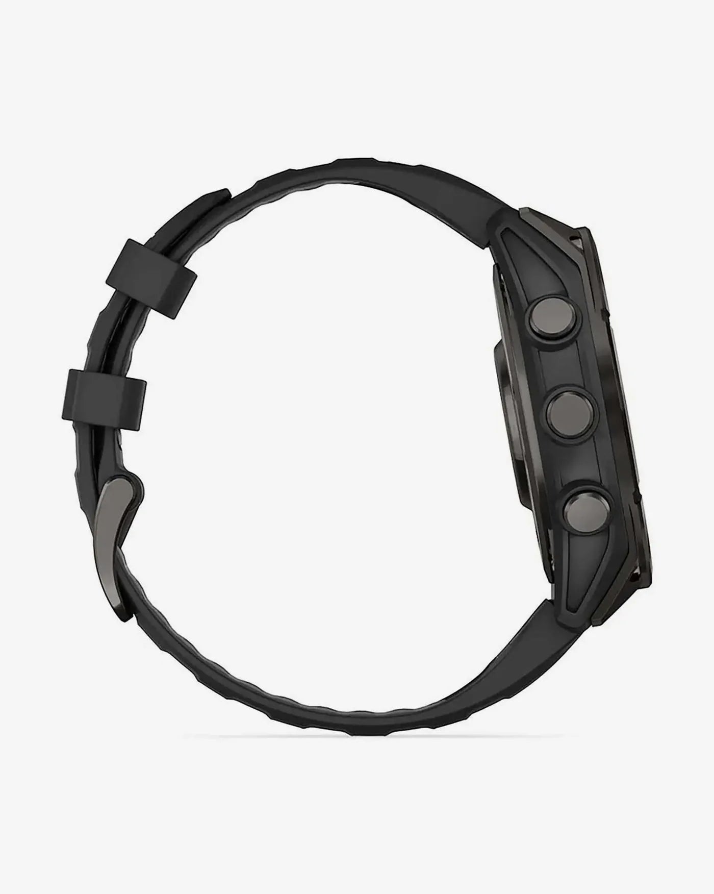 Garmin Fenix 8 AMOLED Saphir 47 mm Titan Carbon Grau Schwarzes Armband