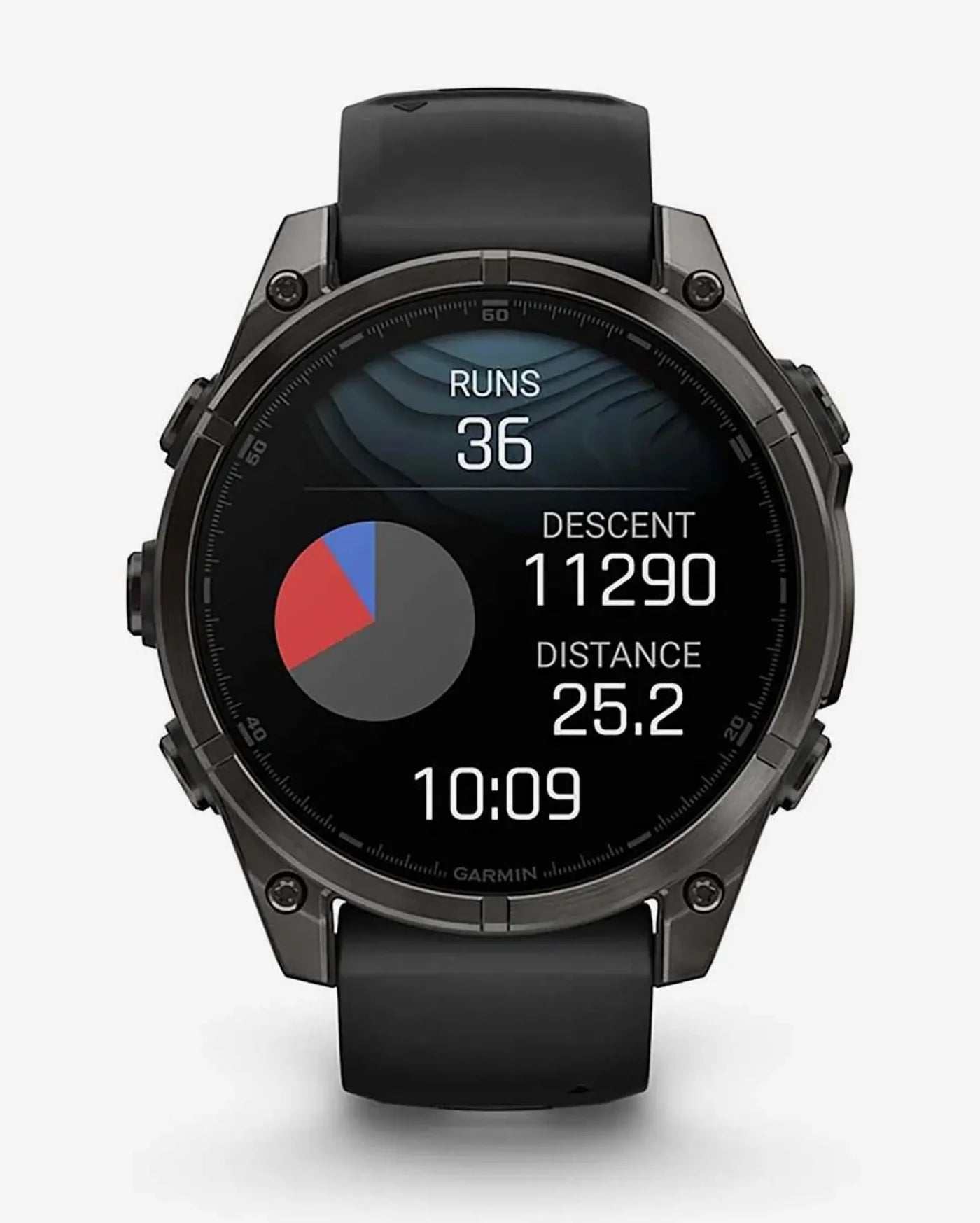 Garmin Fenix 8 AMOLED Saphir 47 mm Titan Carbon Grau Schwarzes Armband