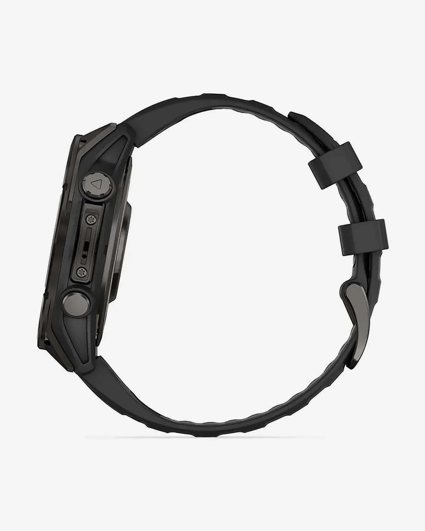 Garmin Fenix 8 AMOLED Saphir 47 mm Titan Carbon Grau Schwarzes Armband