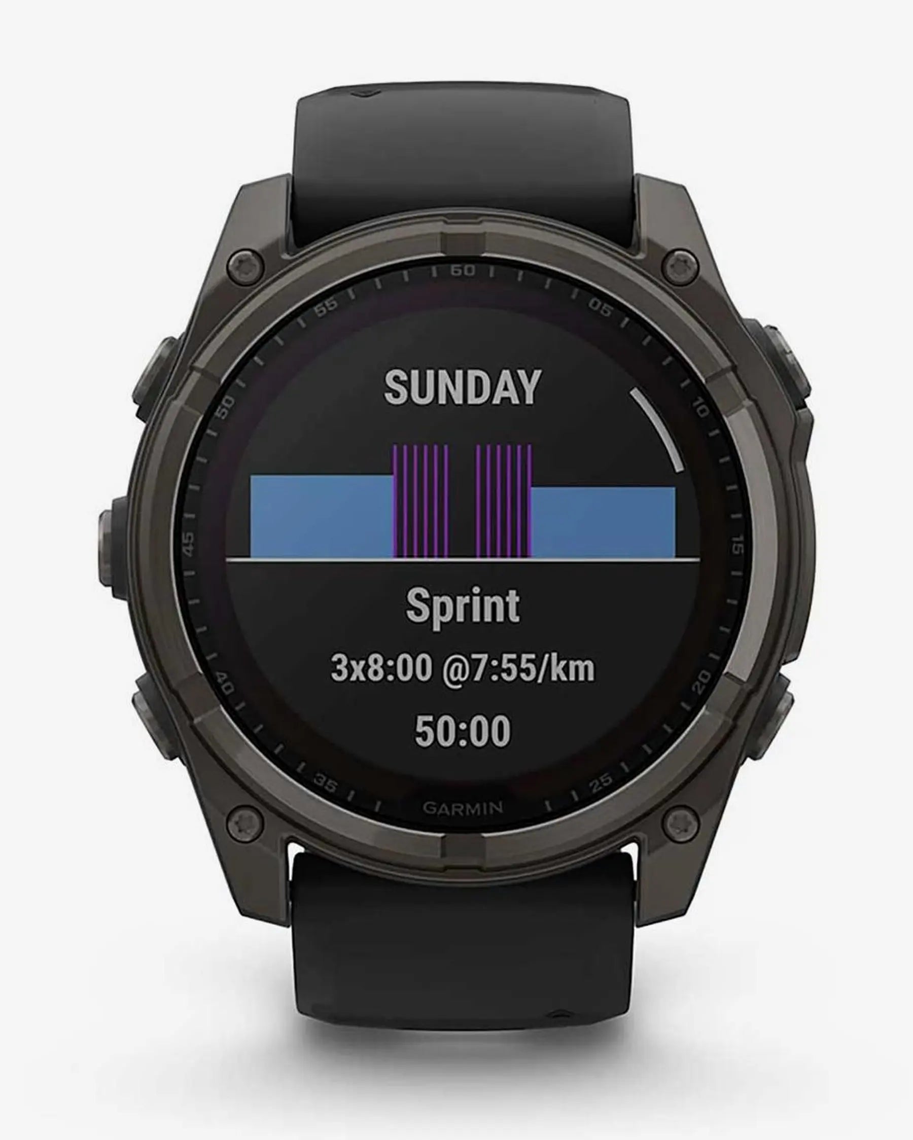 Garmin Fenix 8 Sapphire Solar 51 mm Titanium Carbon Gray Black Strap