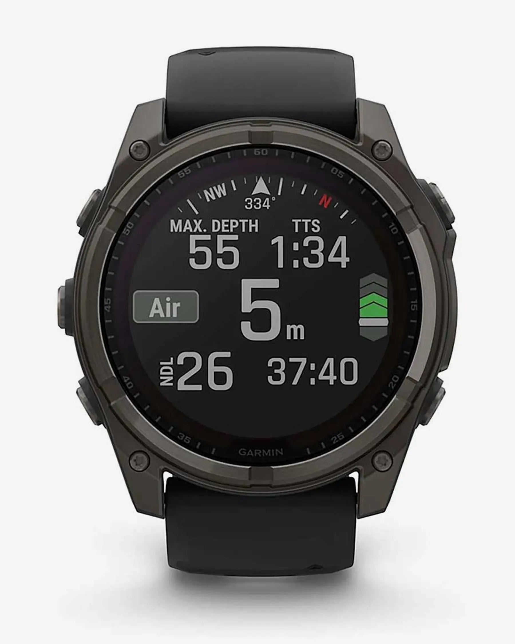 Garmin Fenix 8 Sapphire Solar 51 mm Titanium Carbon Gray Black Strap