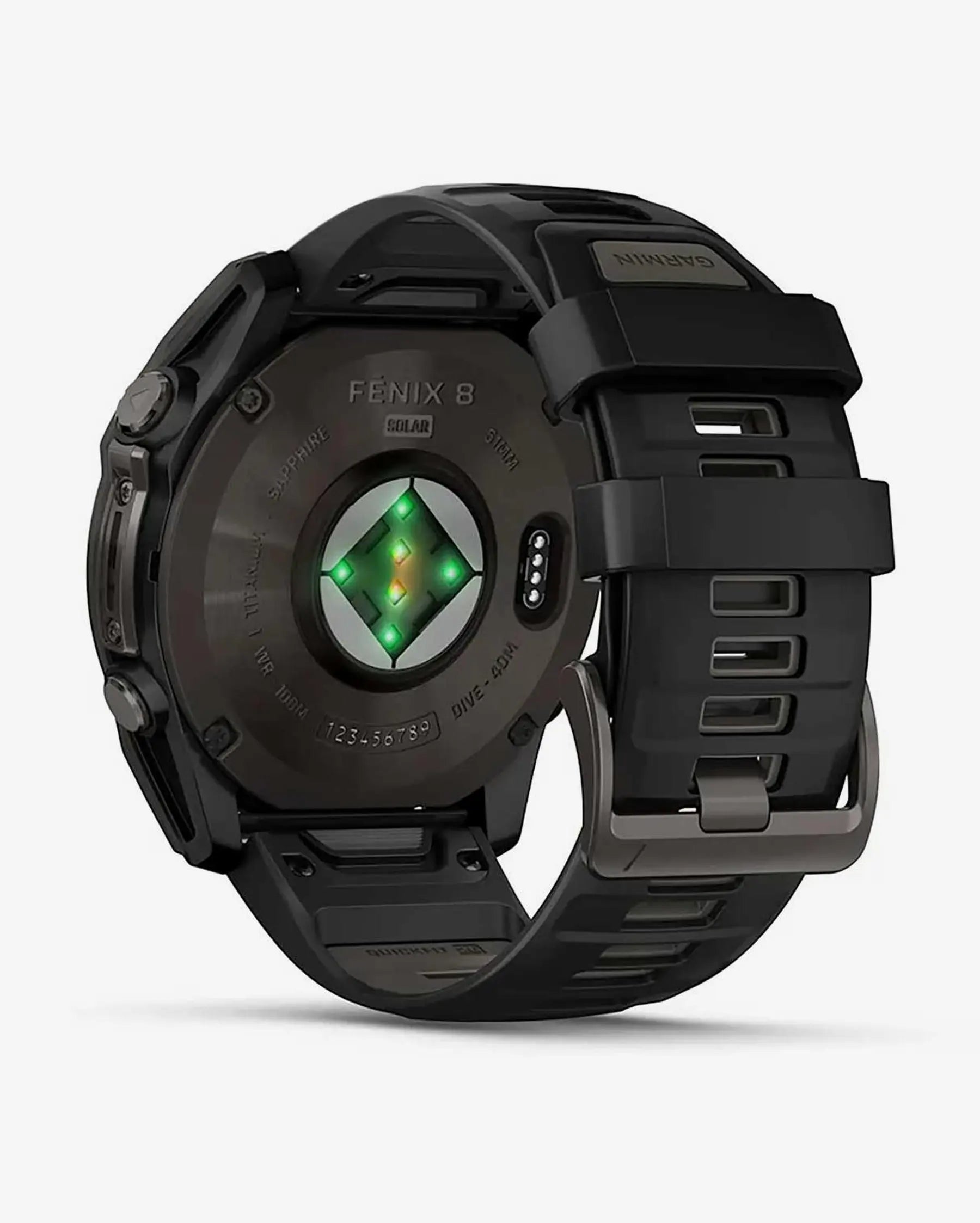 Garmin Fenix 8 Sapphire Solar 51 mm Titanium Carbon Gray Black Strap