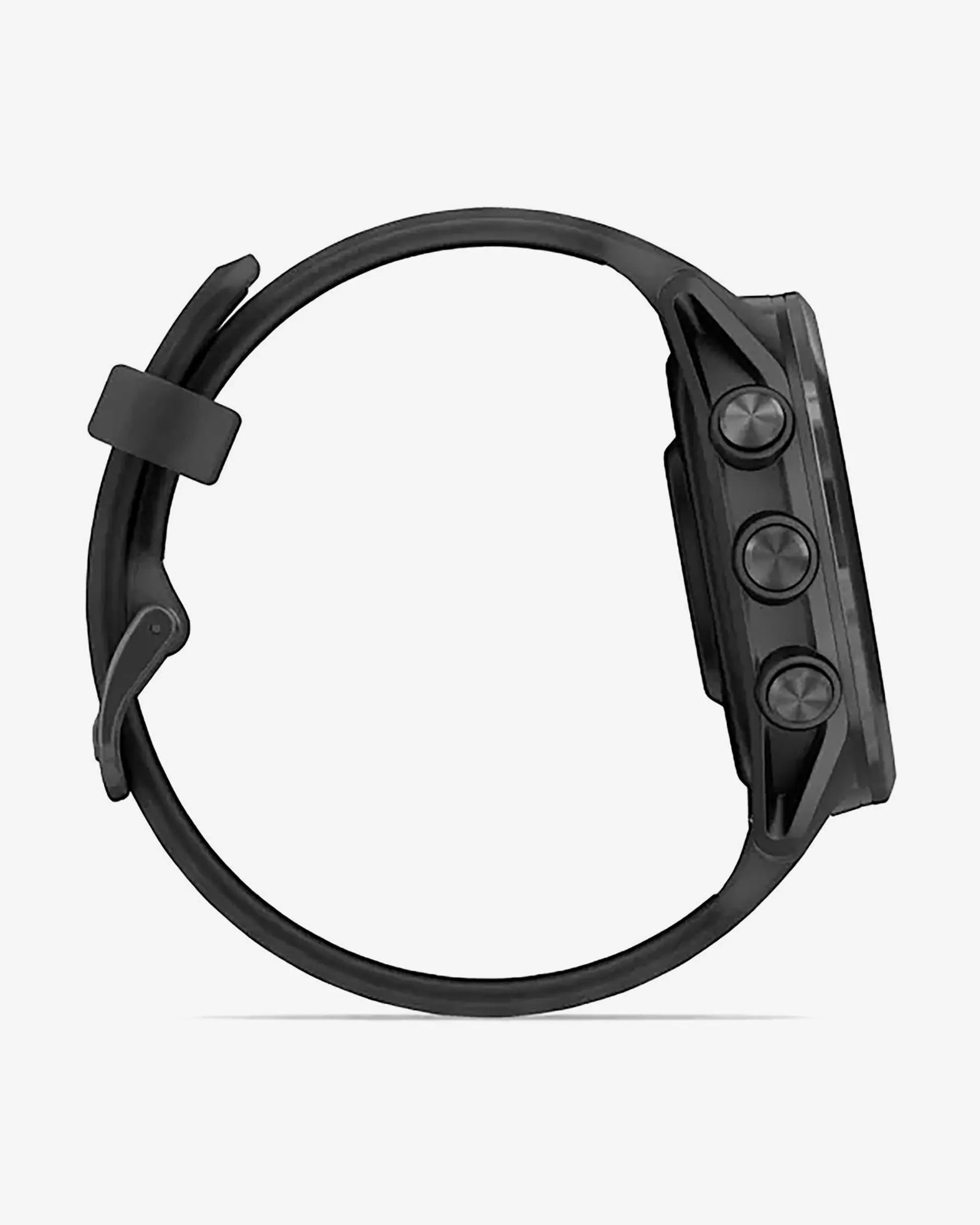 Die Garmin Forerunner 570 – 42 mm Dunkelgrau mit schwarzem Armband